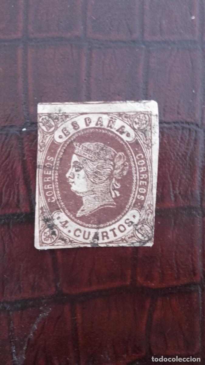 Sellos: rare timbre Espagne .4. cuartos - Foto 1