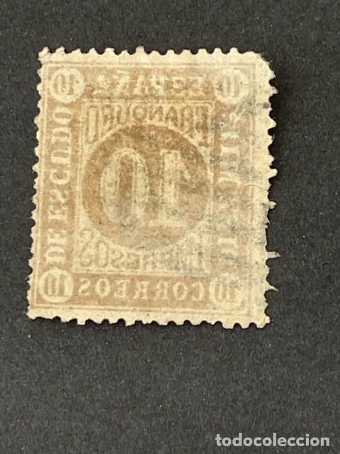 Sellos: Cifras e Isabel II, 1867, Edifil 94, usado - Foto 2