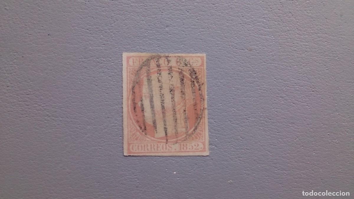 Sellos: ESPA&Ntilde;A - 1852 - ISABEL II - EDIFIL 12 - Foto 1