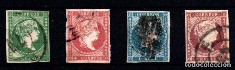 Sellos: Espa&ntilde;a n&ordm; 47/50. A&ntilde;o 1859 - Foto 1