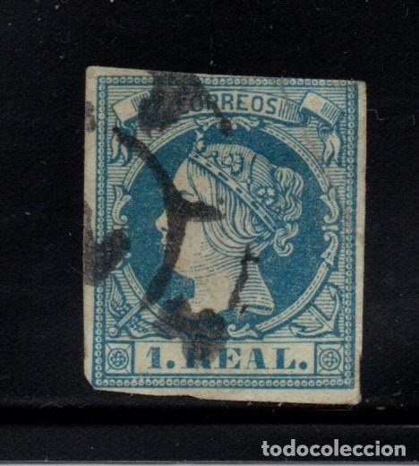 Sellos: ESPA&Ntilde;A 55 - A&Ntilde;O 1860 - ISABEL II - Foto 1