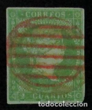 Sellos: Edifil 39 parrilla roja, raro. - Foto 1