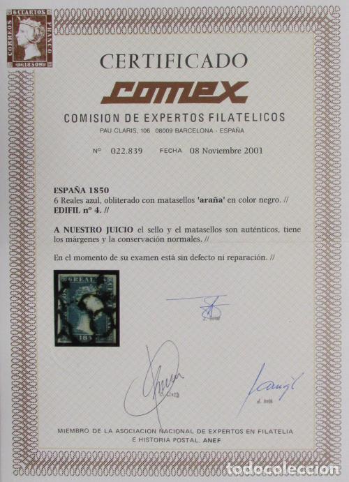 edifil 4. certificado comex - Buy New stamps of Isabel II Spain on  todocoleccion