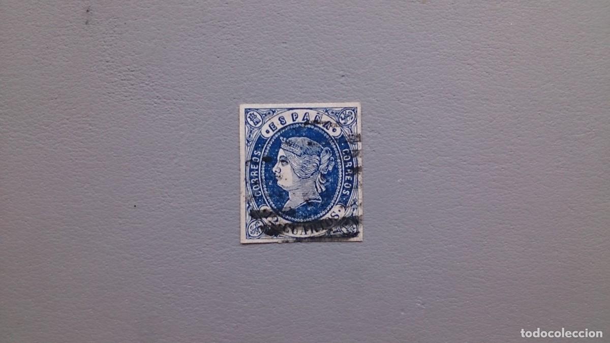 Sellos: ESPA&Ntilde;A - 1862 - ISABEL II - EDIFIL 59. - Foto 1