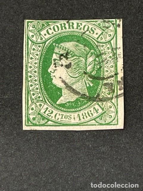 Sellos: Isabel II, 1864, Edifil 65, usado - Foto 1