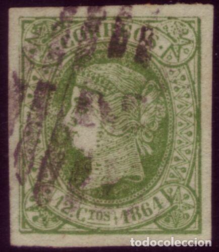 Sellos: ESPA&Ntilde;A - ISABEL II - N&ordm; 65 - A&Ntilde;O 1864 - Foto 1