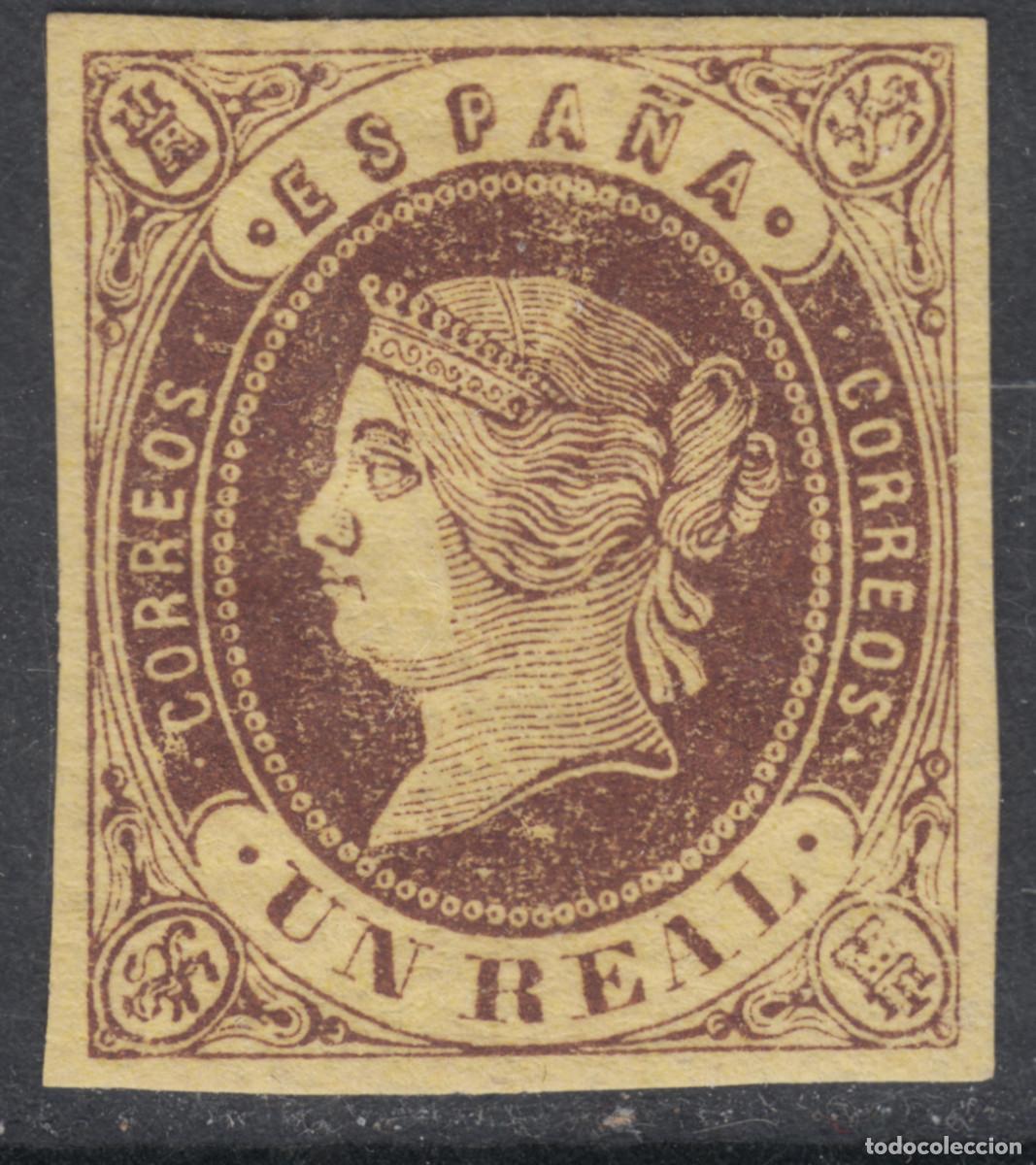 Sellos: ISABEL II * 61 A&Ntilde;O 1862 - LUJO - Foto 1