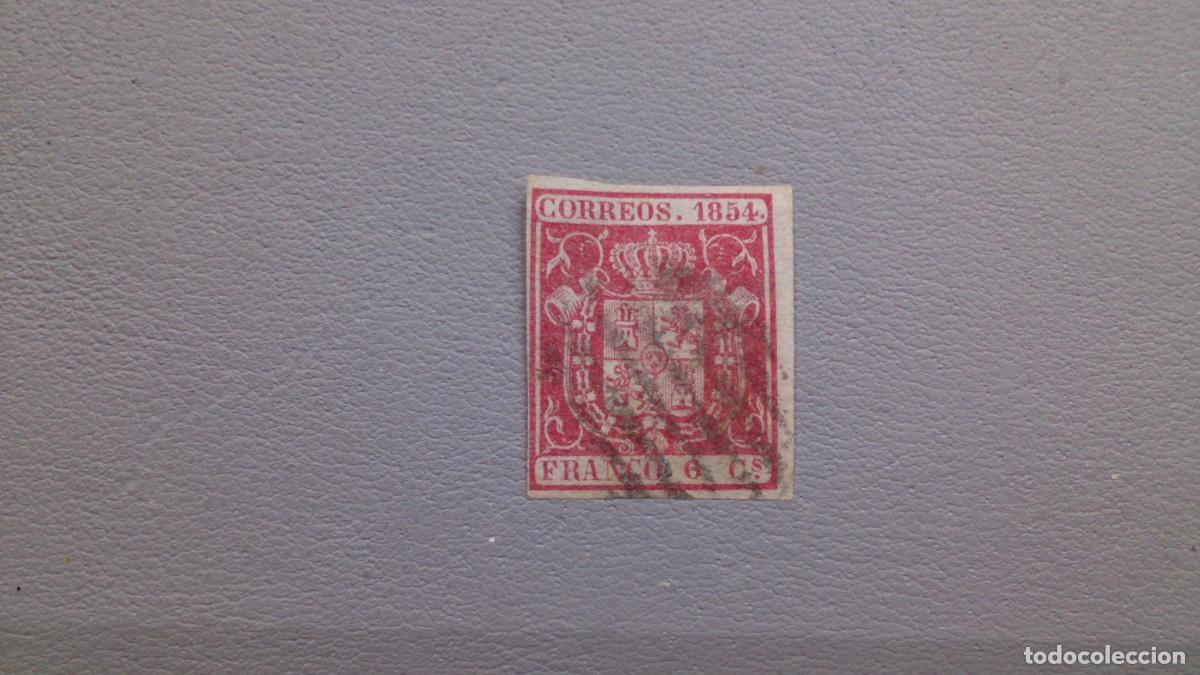 Sellos: ESPA&Ntilde;A - 1854 - ISABEL II - EDIFIL 24 - Foto 1