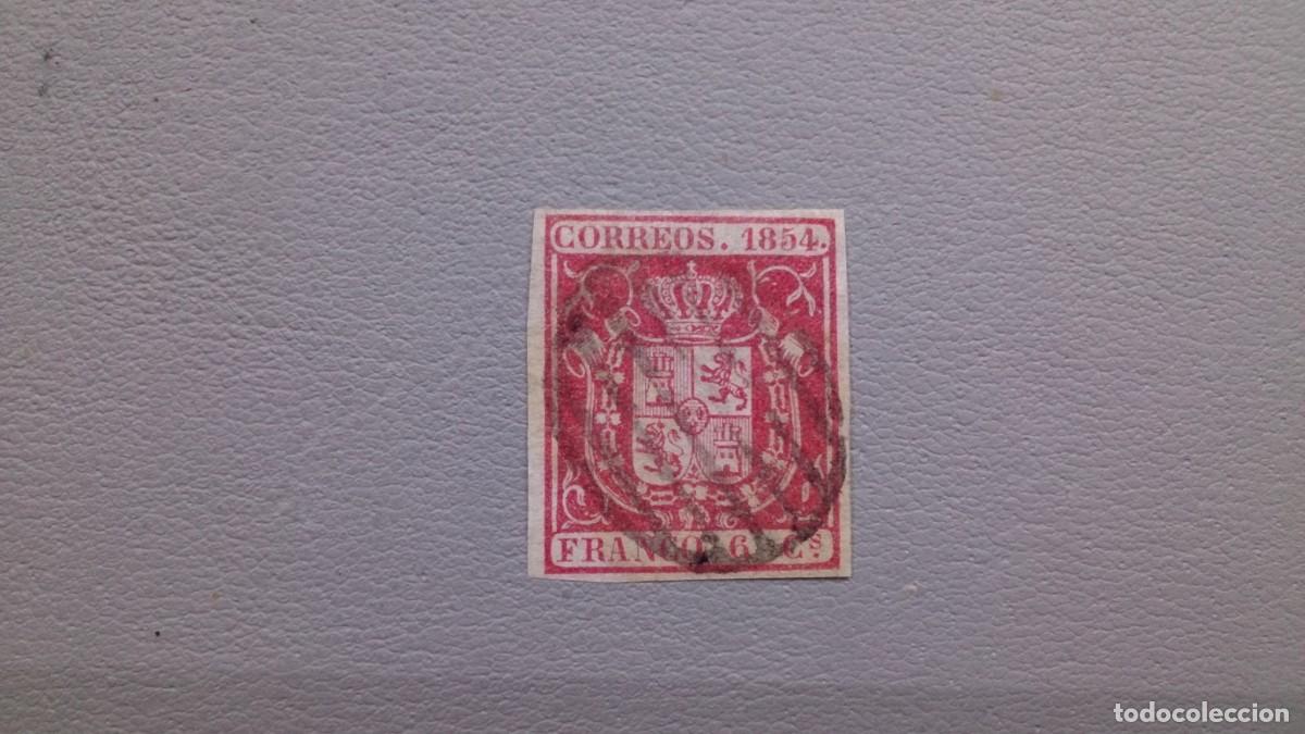 Sellos: ESPA&Ntilde;A - 1854 - ISABEL II - EDIFIL 24 - Foto 1