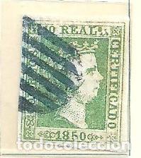 Selos: SELLO ESPA&Ntilde;A EDIFIL 5 A&Ntilde;O 1850 USADO