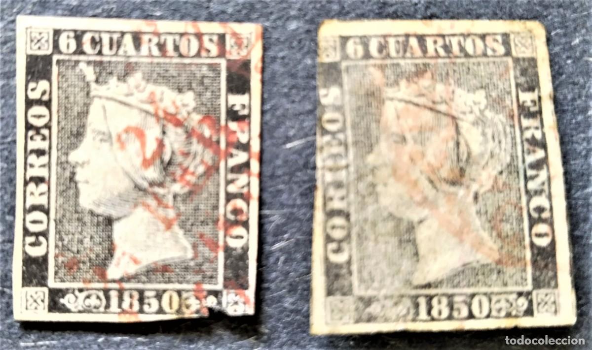 Sellos: ISABEL II EDIFIL 1 DOS SELLOS DEFECTOS - Foto 1
