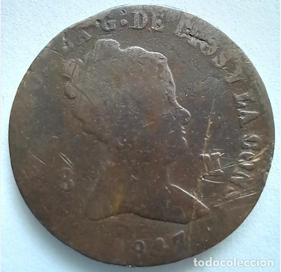 Sellos: MONEDA DE 8 MARAVEDIS, ISABEL II, A&Ntilde;O 1847 - Foto 1
