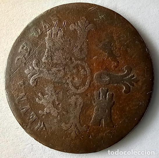 Sellos: MONEDA DE 8 MARAVEDIS, ISABEL II, A&Ntilde;O 1847 - Foto 2