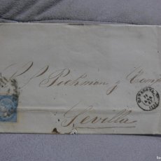 Sellos: CARTA DE 1867 CON SELLO DE 4 CUARTOS DE 1867 DE ZARAGOZA A SEVILLA EDIFIL Nº 88