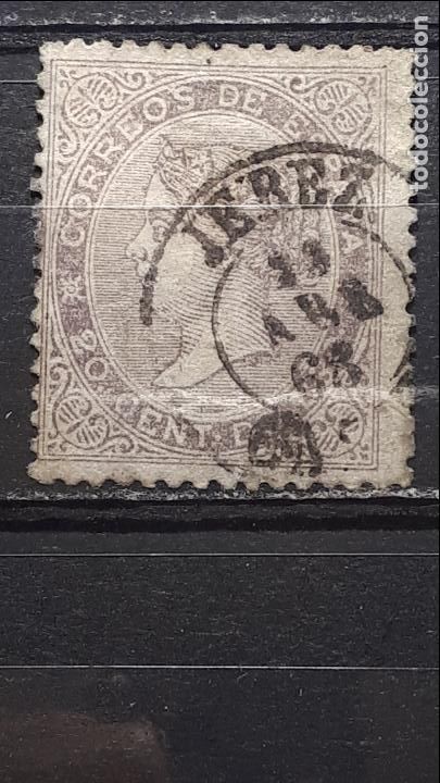 Sellos: Espa&ntilde;a. a&ntilde;o 1867 &deg;. EDIFIL 92 - Foto 1
