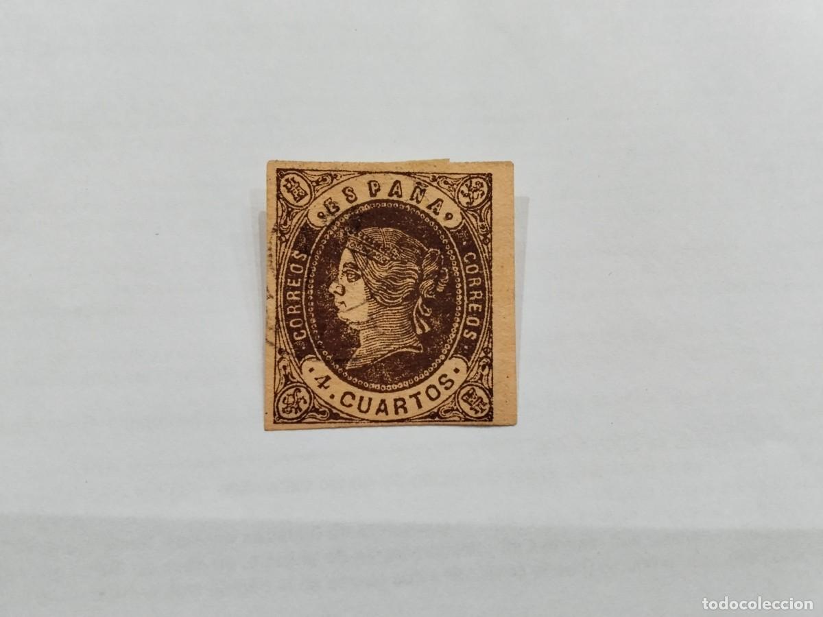Sellos: ESPA&Ntilde;A - 1862 - ISABEL II - EDIFIL 58A . - Foto 1