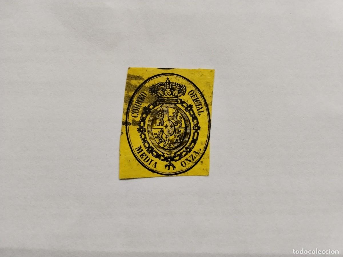 Sellos: ESPA&Ntilde;A - 1855 - ISABEL II - EDIFIL 35 - Foto 1
