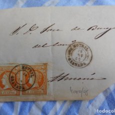 Sellos: ANTIGUO FRONTAL DE ENVUELTA CARTA MOTRIL GRANADA ISABEL II 1862