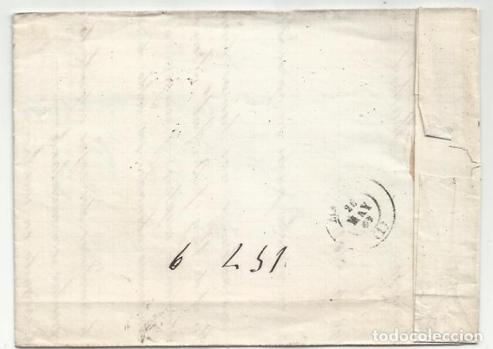 Sellos: CIRCULADA Y ESCRITA 1869 DE BARCELONA a madrid - Foto 3
