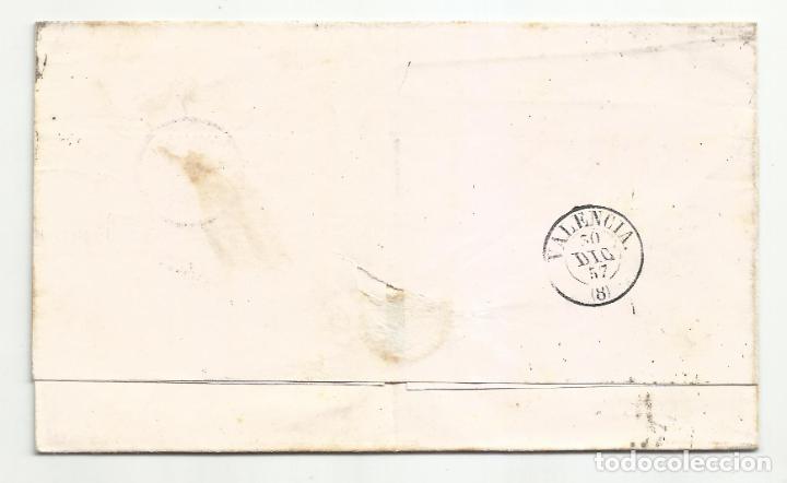 Sellos: ENVUELTA CIRCULADA 1857 DE MADRID A VALENCIA - Foto 2