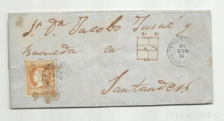 Sellos: ENVUELTA CIRCULADA 1860 DE TORRELAVEGA A SANTANDER - Foto 1