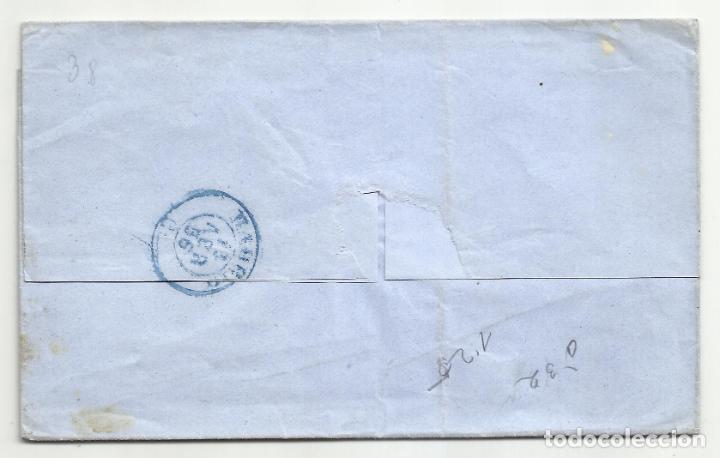 Sellos: ENVUELTA CIRCULADA 1856 DE SEVILLA A MADRID - Foto 2