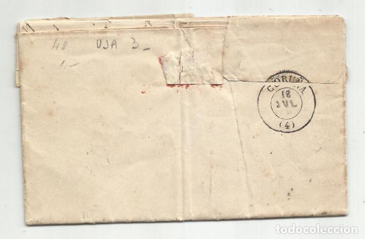 Sellos: circulada y escrita 1860 de madrid a coru&ntilde;a - Foto 4