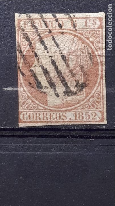 Sellos: ESPA&Ntilde;A, A&Ntilde;O 1852 &deg;. EDIFIL 12 - Foto 1
