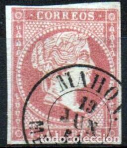 Sellos: Edifil 48. Matasellos de fecha. Mah&oacute;n - Foto 1