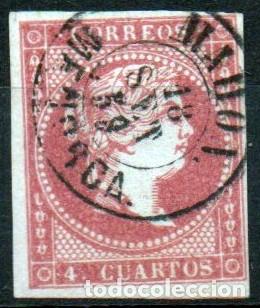 Sellos: Edifil 48. Matasellos de fecha. Mah&oacute;n - Foto 1