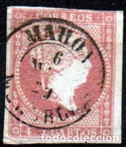 Sellos: Edifil 48. Matasellos de fecha. Mah&oacute;n - Foto 1