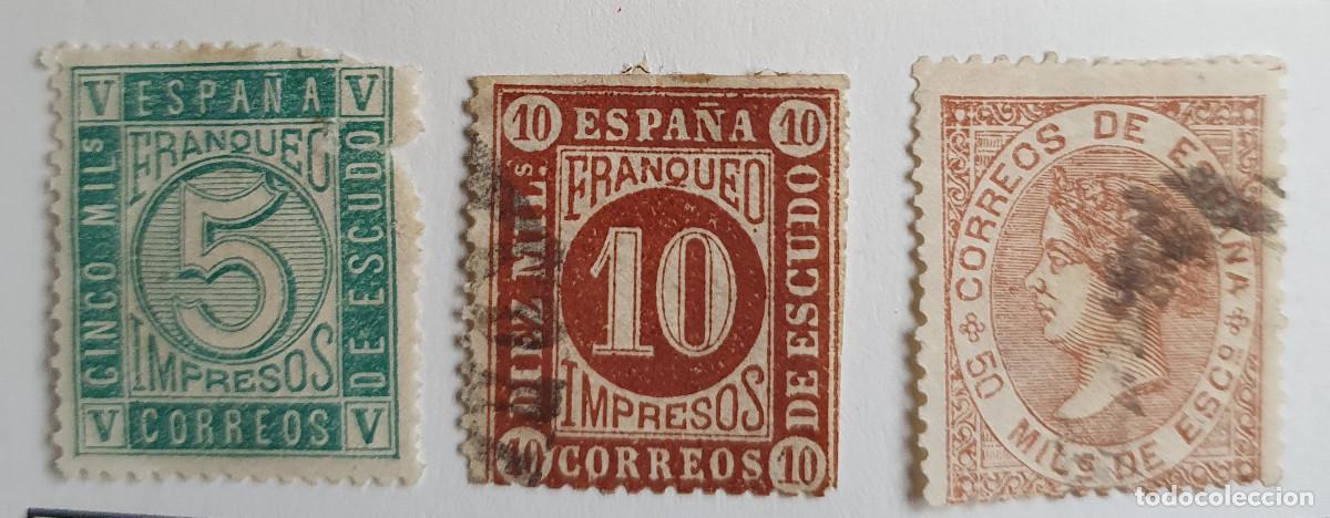 Sellos: ESPA&Ntilde;A 1870 EDIFIL 93, 94 Y 96 - Foto 1