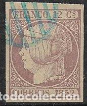 Sellos: 1852 Isabel II, EDIFIL n&ordm; 13F (o) - Foto 1