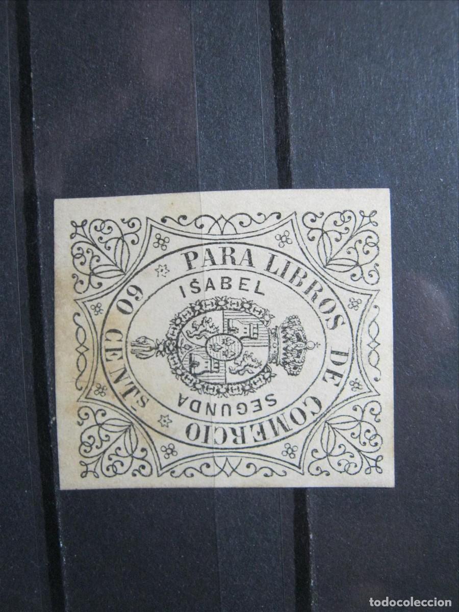 Sellos: LIBROS DE COMERCIO ISABEL II 60 C&Eacute;NTIMOS BIEN. - Foto 1