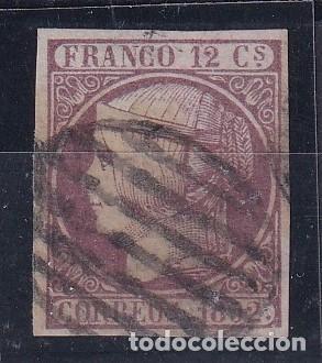 Sellos: EDIFIL 13 DOCE CUARTOS DE 1852 SIN DEFECTOS CATALOGO 200 &euro; - Foto 1