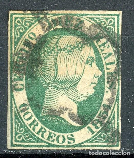 Sellos: 1851. 10 REALES USADO - Foto 1
