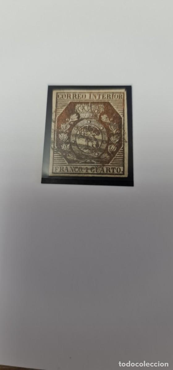 Sellos: Espa&ntilde;a edifil 22 sello usado 1 cuarto - Foto 1