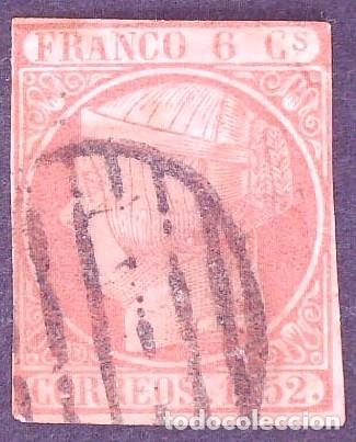 Sellos: ESPA&Ntilde;A A&Ntilde;O 1852 EDIFIL 12 USADO - Foto 1