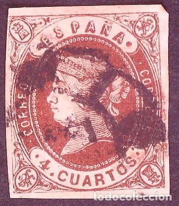 Sellos: Espa&ntilde;a A&ntilde;o 1862 Isabel II usado - Foto 1