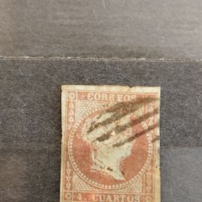 1854 ESCUDO DE ESPAÑA EDIFIL 24º USADO SOBRE FRAGMENTO 1854 ESCUDO DE ESPAÑA EDIFIL 24º USADO SOBRE FRAGMENTO