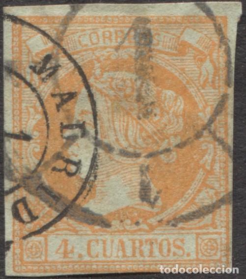 Sellos: 1860 Edifil 52 - 6 cuartos Isabel II - Foto 1