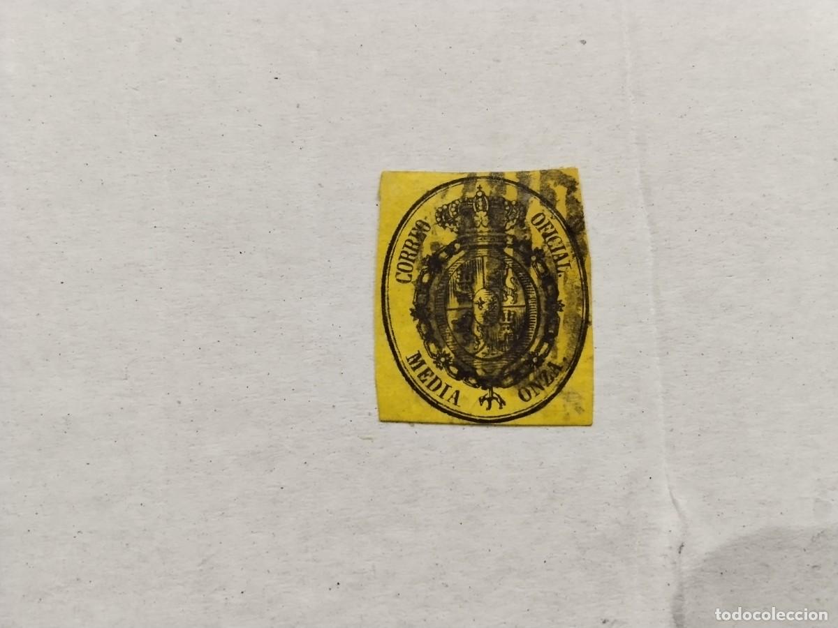 Sellos: ESPA&Ntilde;A - 1855 - ISABEL II - EDIFIL 35 - Foto 1