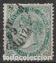 Sellos: 1868 Isabel II, EDIFIL n&ordm; 100 (o) - Foto 1