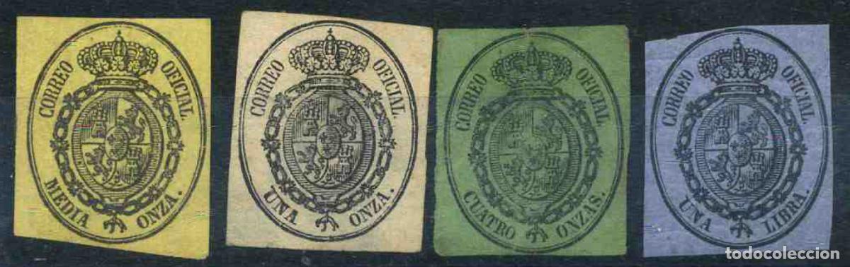 Sellos: Espa&ntilde;a 1855 - Edifil 35/38 (nuevo) - Foto 1