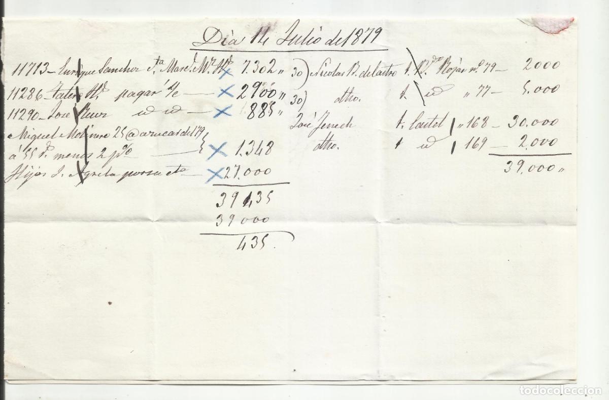 Sellos: CIRCULADA y escrita 1865 de malaga a granada edifil 75 - Foto 2