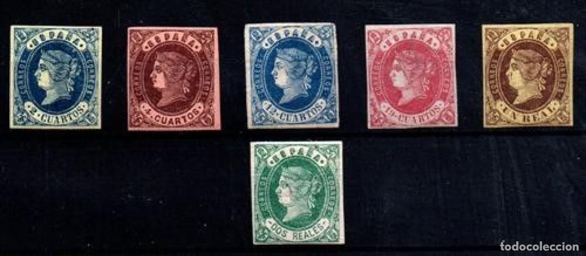 Sellos: Espa&ntilde;a n&ordm; 57/62. A&ntilde;o 1862 - Foto 1