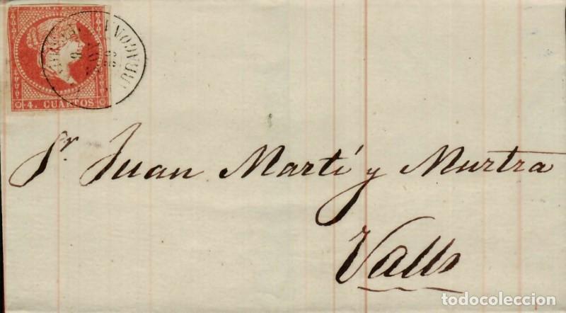 Sellos: FA4073. 1858, Correspondencia dirigida a Valls - Foto 1