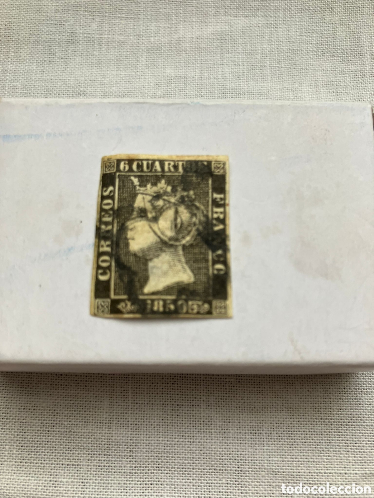 Sellos: Sello seis cuartos, Isabel II (1850) - Foto 1