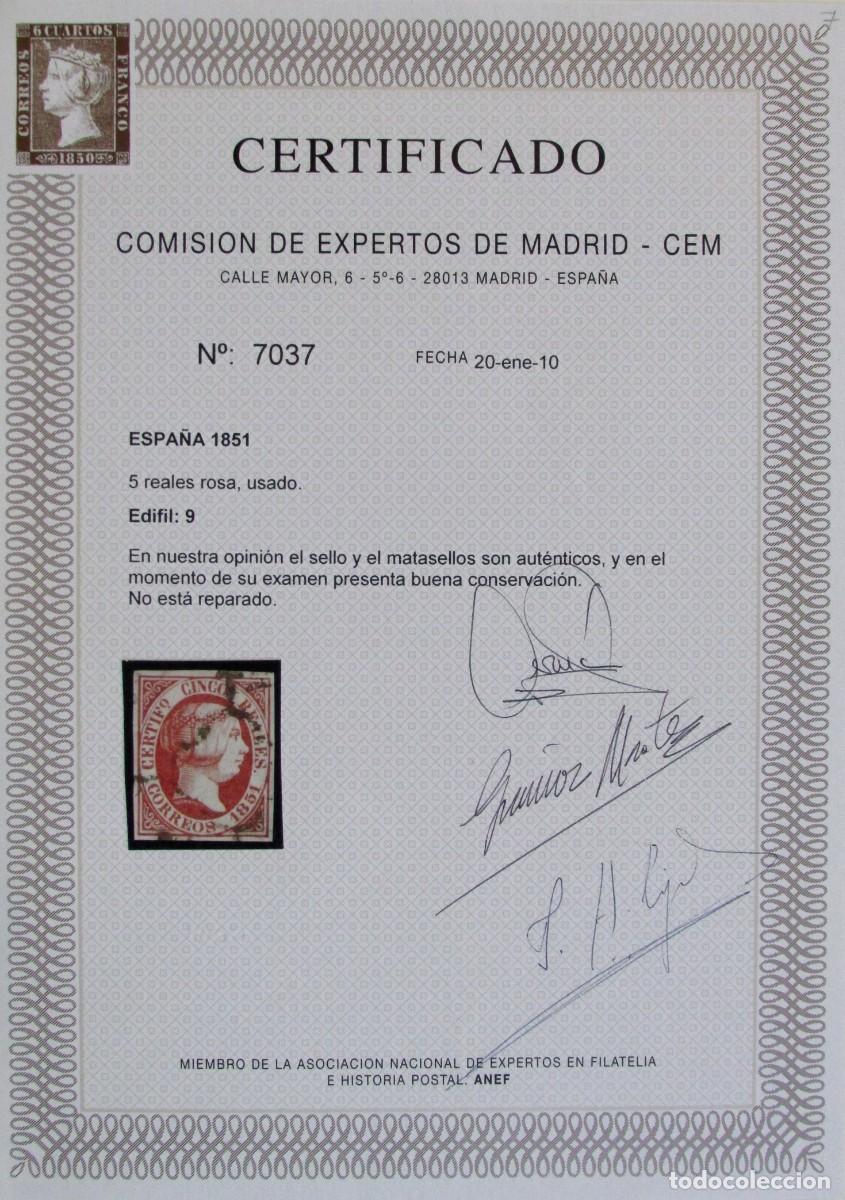 Sellos: Edifil 9. Certificado Cem - Foto 2