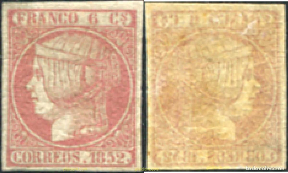 Sellos: 729649 HINGED ESPA&Ntilde;A 1852 ISABEL II - Foto 1